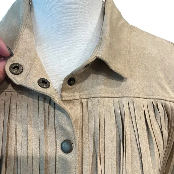 Idyllwind Women's Jonquil Faux Suede Fringe  Shirt Dress Western Cowgirl Tan XS - Picture 11 of 15